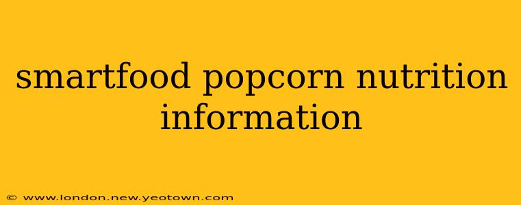 smartfood popcorn nutrition information