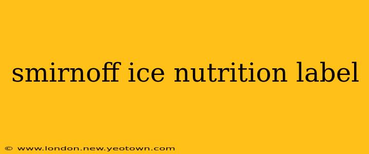 smirnoff ice nutrition label