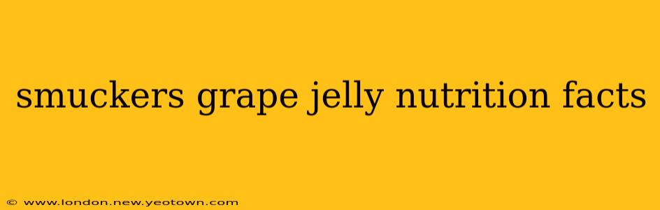 smuckers grape jelly nutrition facts