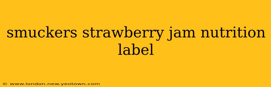 smuckers strawberry jam nutrition label