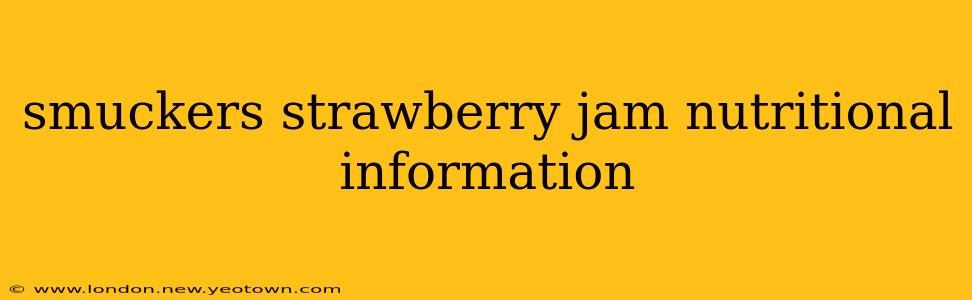 smuckers strawberry jam nutritional information