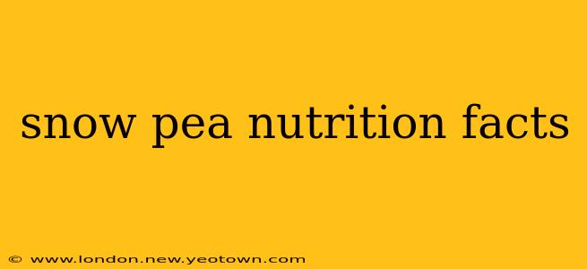 snow pea nutrition facts