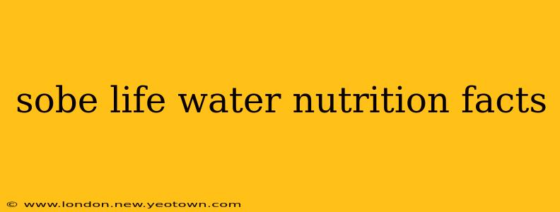 sobe life water nutrition facts