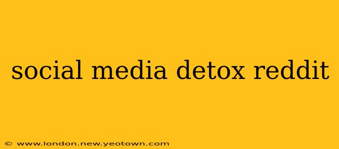 social media detox reddit