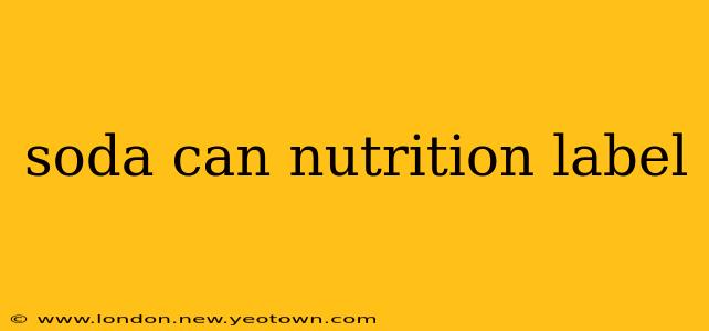 soda can nutrition label
