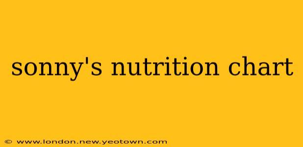 sonny's nutrition chart