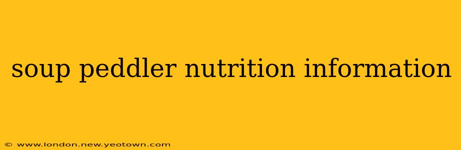 soup peddler nutrition information