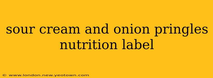 sour cream and onion pringles nutrition label
