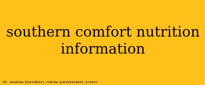 southern comfort nutrition information