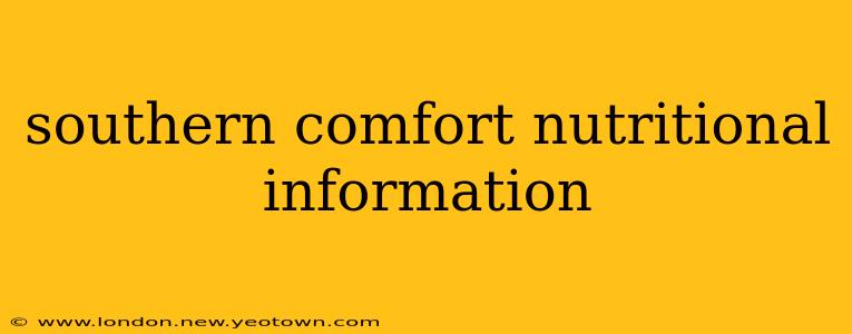 southern comfort nutritional information