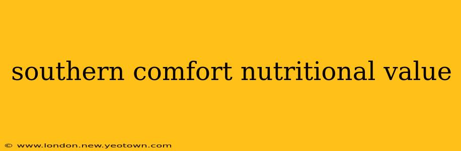 southern comfort nutritional value