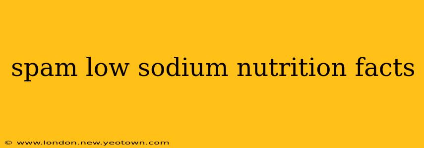 spam low sodium nutrition facts