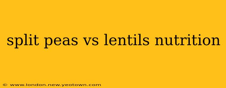 split peas vs lentils nutrition