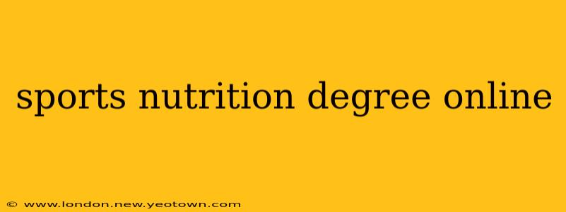 sports nutrition degree online