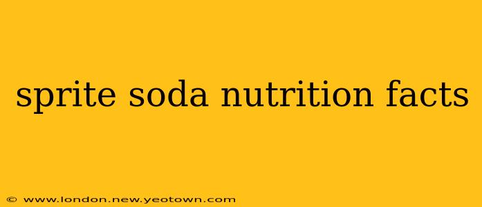 sprite soda nutrition facts