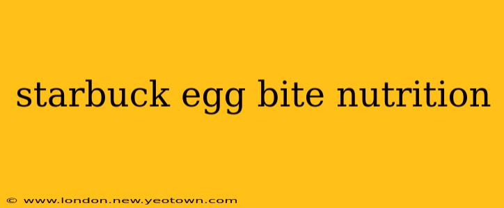 starbuck egg bite nutrition