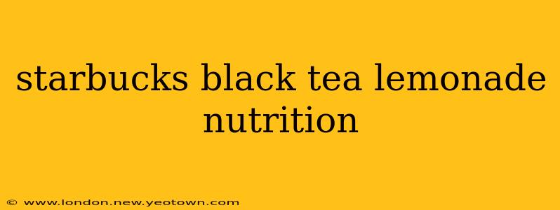 starbucks black tea lemonade nutrition