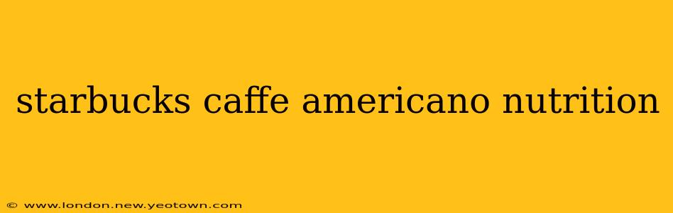 starbucks caffe americano nutrition