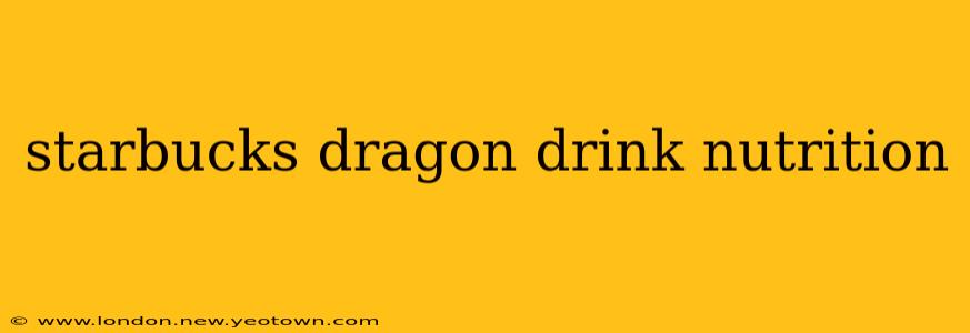 starbucks dragon drink nutrition