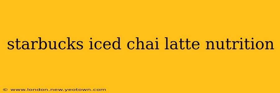 starbucks iced chai latte nutrition