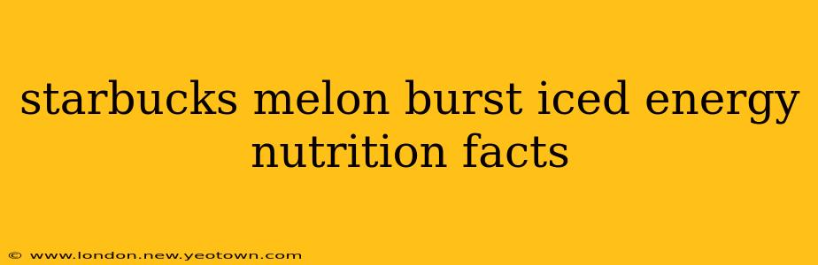 starbucks melon burst iced energy nutrition facts