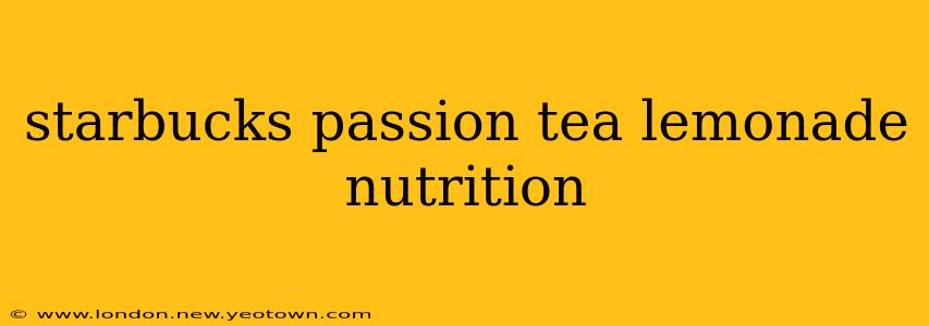 starbucks passion tea lemonade nutrition