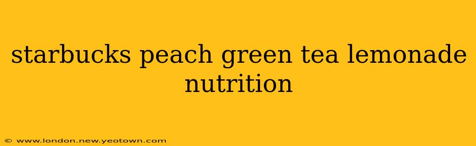 starbucks peach green tea lemonade nutrition