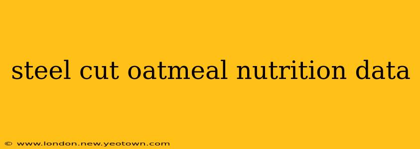 steel cut oatmeal nutrition data