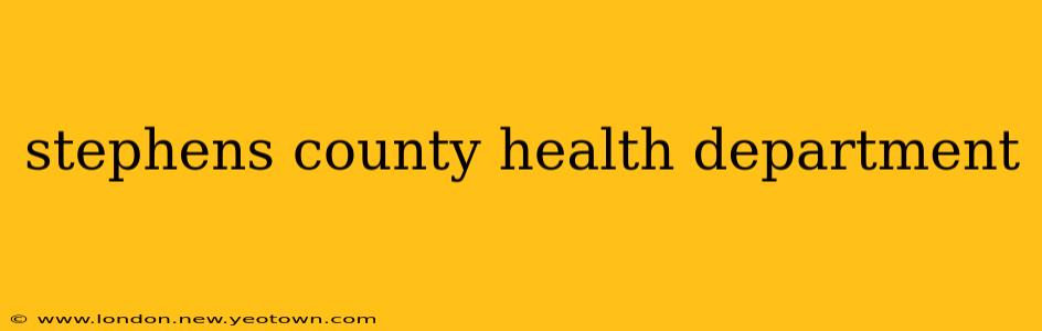 stephens county health department