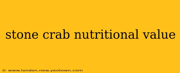 stone crab nutritional value