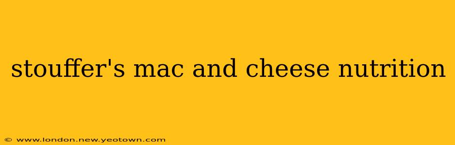 stouffer's mac and cheese nutrition