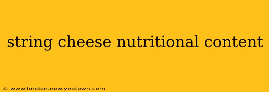string cheese nutritional content