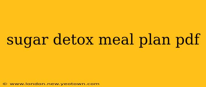 sugar detox meal plan pdf