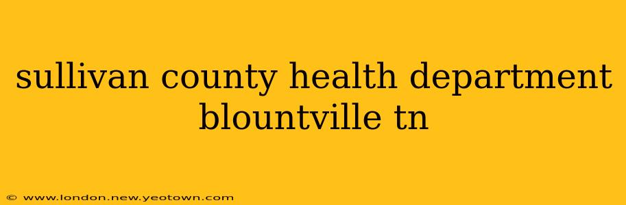 sullivan county health department blountville tn