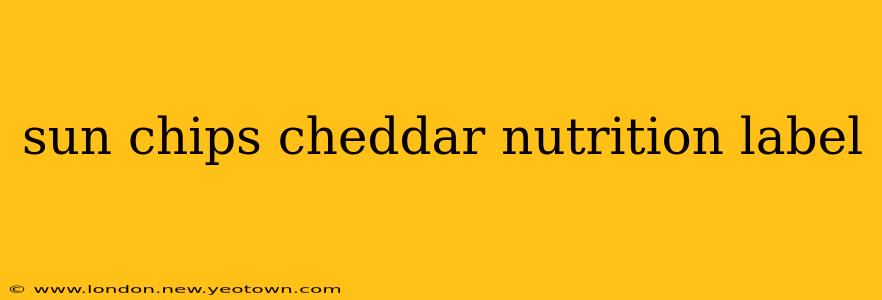 sun chips cheddar nutrition label