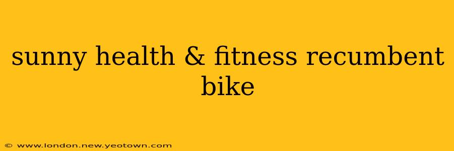 sunny health & fitness recumbent bike
