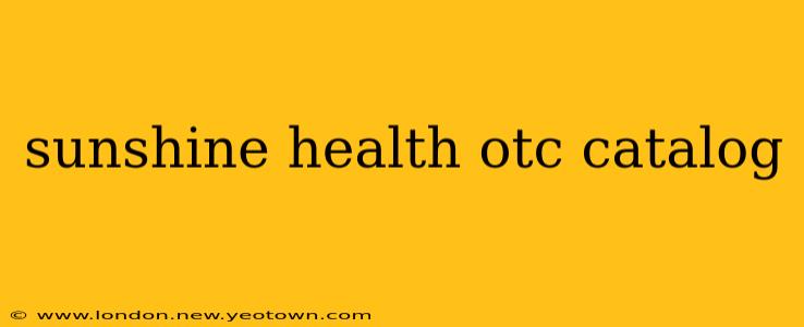 sunshine health otc catalog