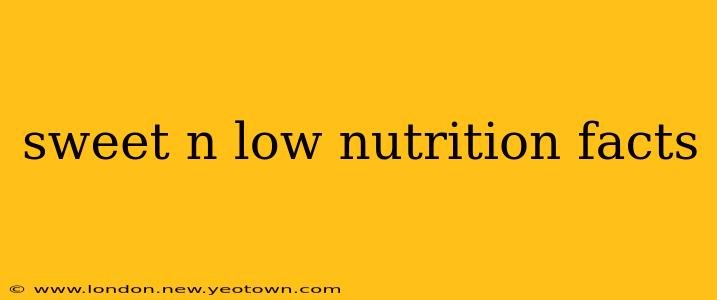 sweet n low nutrition facts