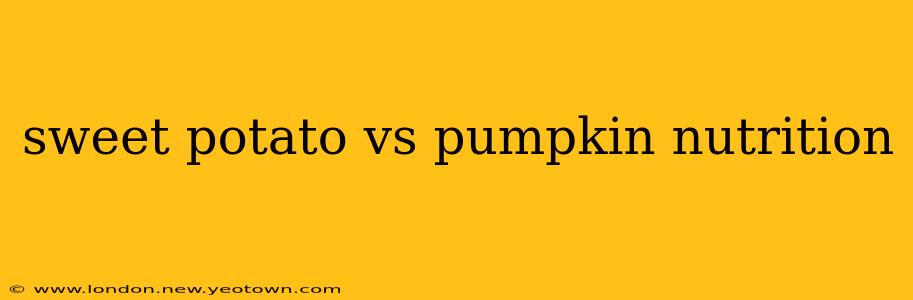 sweet potato vs pumpkin nutrition
