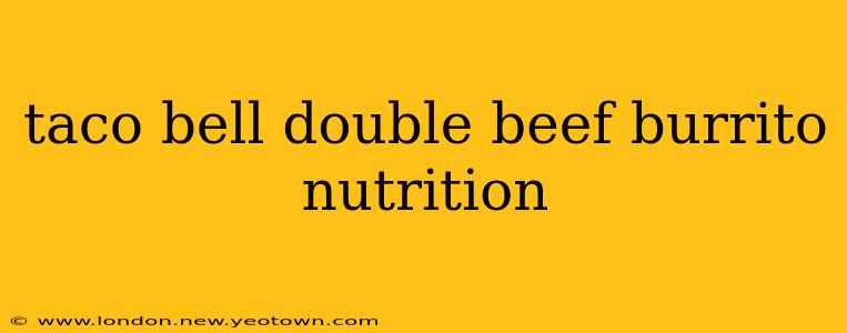 taco bell double beef burrito nutrition