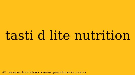 tasti d lite nutrition
