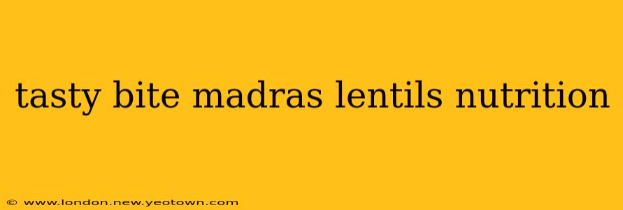tasty bite madras lentils nutrition