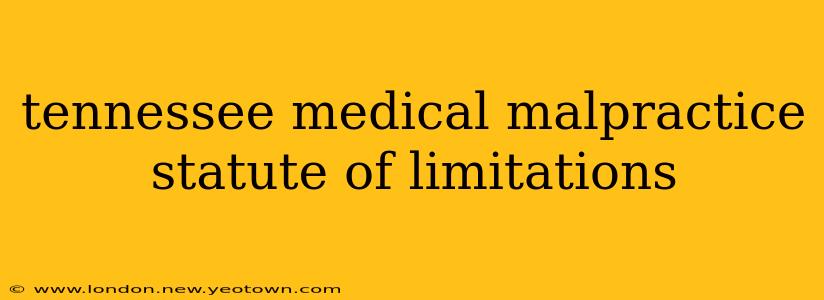 tennessee medical malpractice statute of limitations