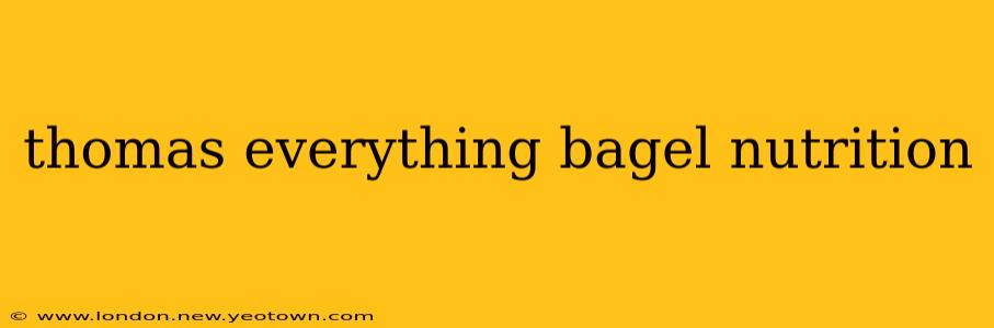 thomas everything bagel nutrition