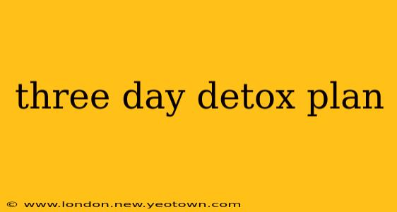 three day detox plan