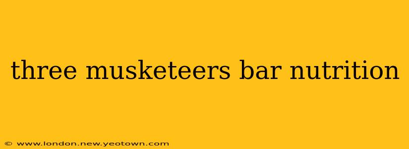 three musketeers bar nutrition