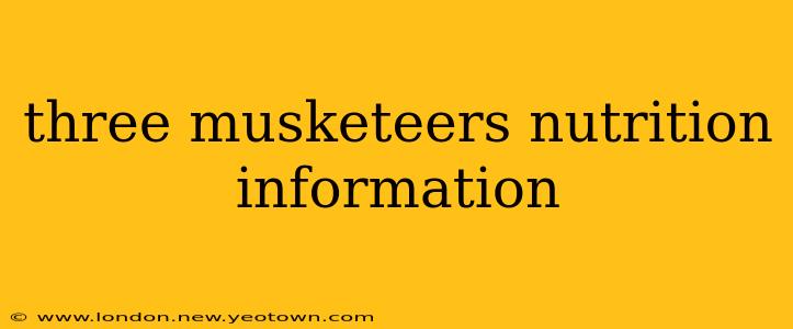 three musketeers nutrition information
