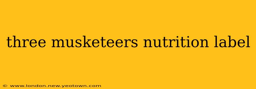 three musketeers nutrition label