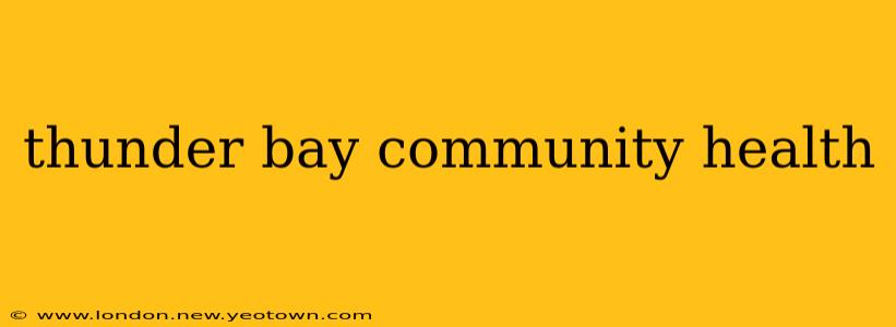 thunder bay community health