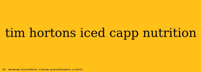 tim hortons iced capp nutrition
